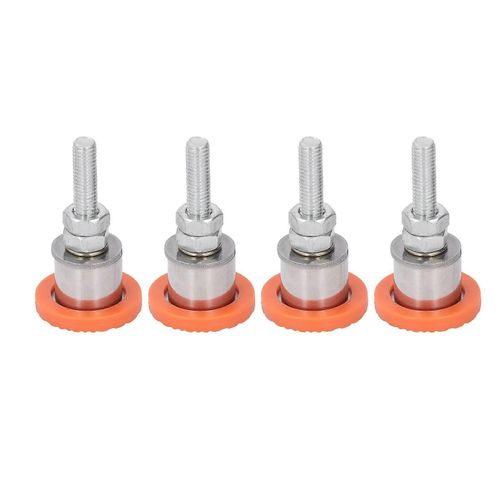 4pcs patin nivellement pieds patins en caoutchouc antidérapants tige filetée muet absorption des chocs niveleur pieds tapis pour machine de coupe
