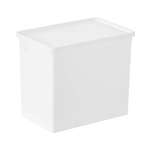 Bacs de rangement avec couvercles Conteneur de stockage en plastique empilable multifonction de grande capacité pour armoire bureau cuisine salle de bain
