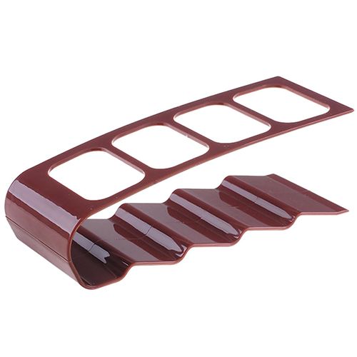 Support de télécommande avec 4 compartiments en plastique facilement accessible TV Remote Caddy pour accessoires multimédias Marron