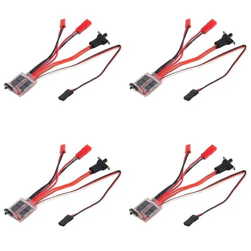 4x Rc Esc 30a 4-8v Brush Motor Speed Controller 1/16 1/18 Compatible Escalade Rc Car Ship Tank Mini 4wd Ca