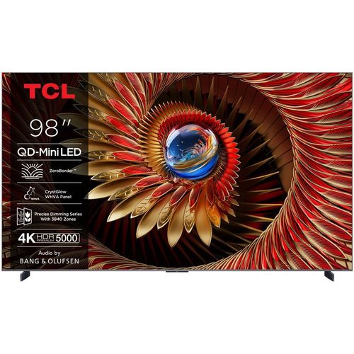 TV QD-Mini LED Tcl 98C89K 248 cm 4K UHD 2025 Aluminium brossé