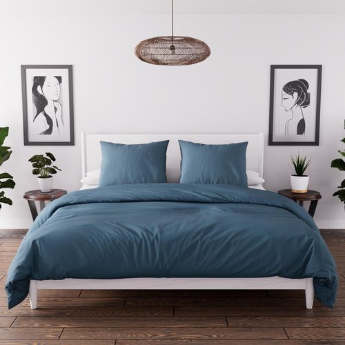 Parure Housse De Couette En Microfibre Lavée 240x220 Cm Boheme Vert Kaki, Par Soleil D'ocre