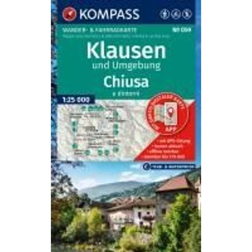 Kompass Wanderkarte 059 Klausen Und Umgebung / Chiusa E Dintorni 1:25.000