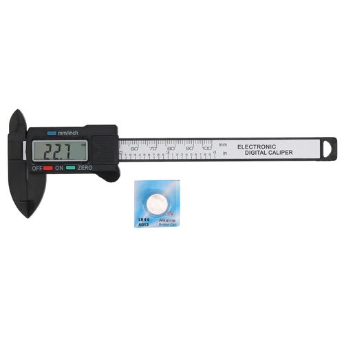 CONNOR Pied a coulisse numerique a ecran LCD, haute precision, en plastique et fibre de carbone, echelle vernier 0-100 mm
