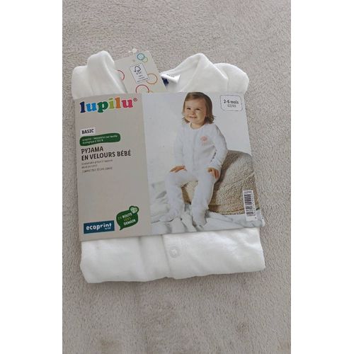 Pyjama En Velours Bébé 2-6 Mois Coton Majoritaire