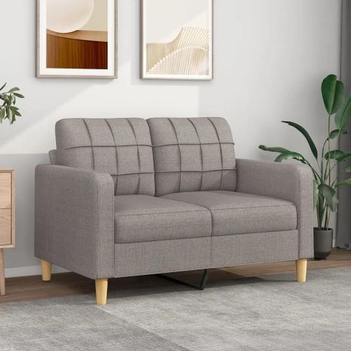 Canapé À 2 Places Taupe 120 Cm Tissu