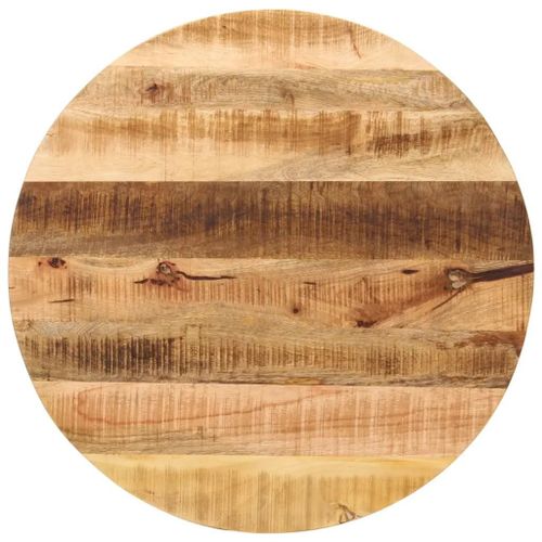Dessus De Table Ø 70x1,5 Cm Rond Bois Massif De Manguier Brut