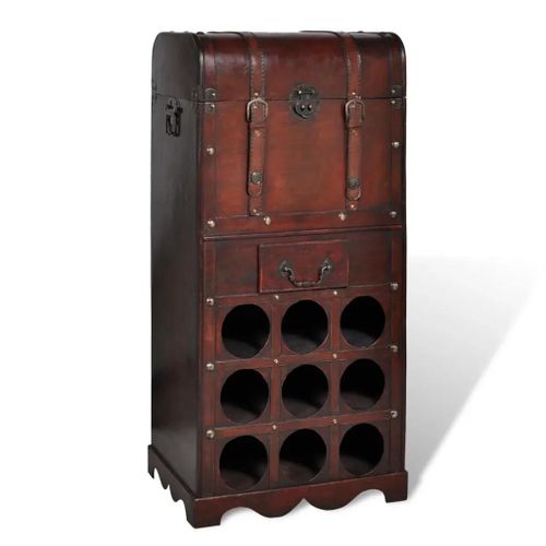 Casier À Bouteilles Avec Rangement Pour 9 Bouteilles Bois