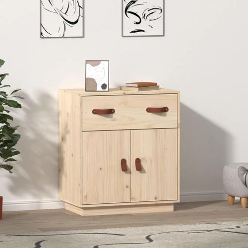 Buffet 65,5x40x75 Cm Bois Massif De Pin