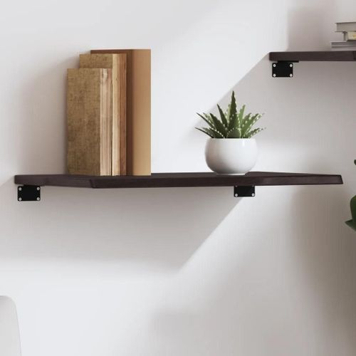 Étagère Murale Marron Foncé 60x40x2 Cm Bois Chêne Massif Traité