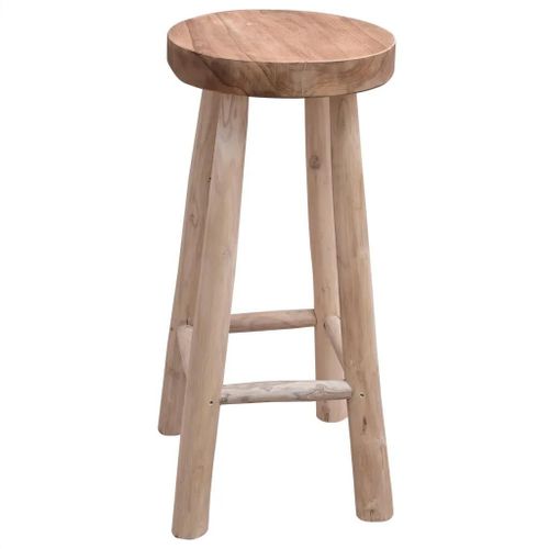 Chaise De Bar Bois De Teck Solide