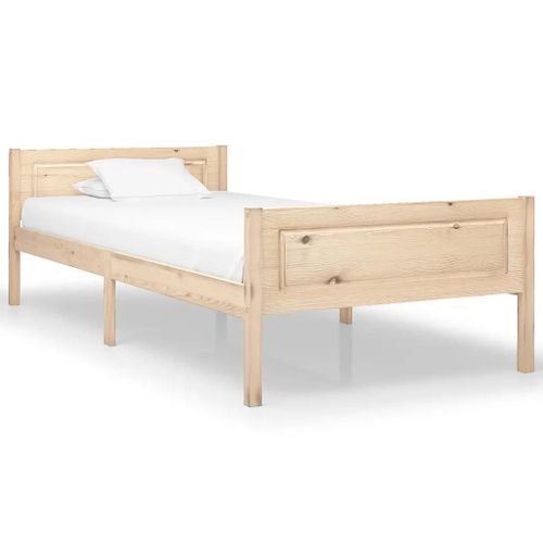 Cadre De Lit Sans Matelas Bois Massif De Pin 100x200 Cm