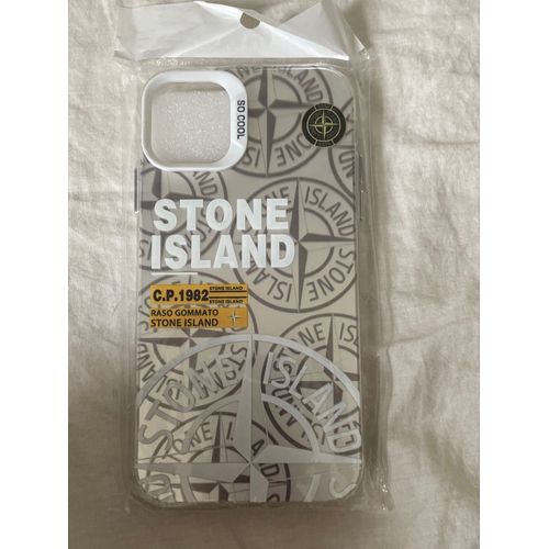 Coque Stone Island Iphone 15 Blanc