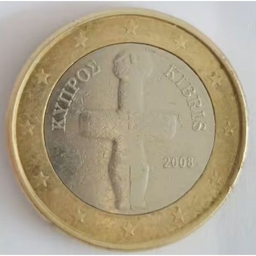 Piece De Monnaie 1 Euro 2008 Chypre