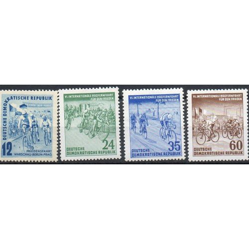 Allemagne De L'Est Timbres Course De La Paix 1952