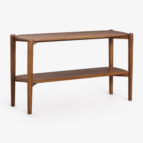 Console 130x40 Cm En Bois De Manguier Gina Poignée En Bois Foncé