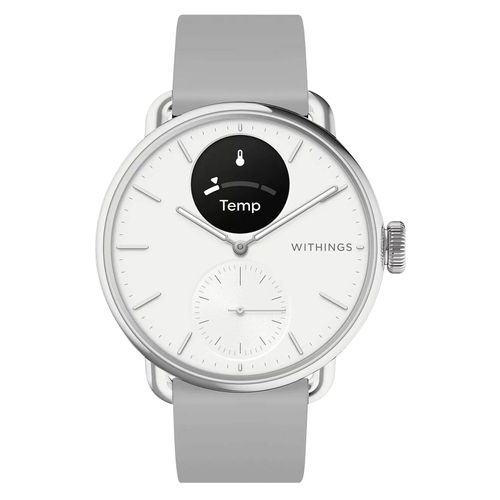 Montre Connectée 38mm Suivi Santé Étanche Autonomie 30j Scanwatch 2 Withings Blanc