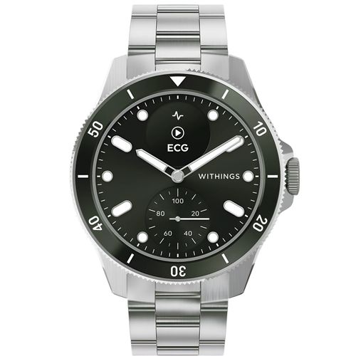 Montre Connectee Scanwatch Nova Suivi Sante Autonomie 30j Étanche 100m Withings Vert