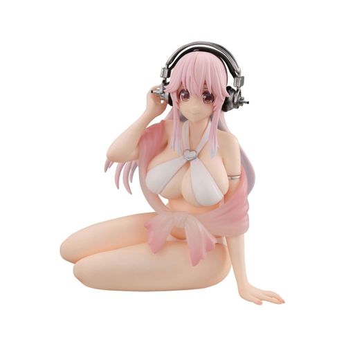 Super Sonico - Statuette Noodle Stopper Super Sonico Summer Memories Ver. 11 Cm
