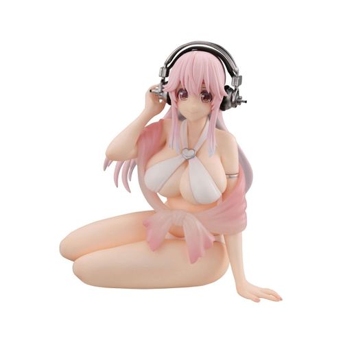 Super Sonico - Statuette Noodle Stopper Super Sonico Summer Memories Ver. 11 Cm