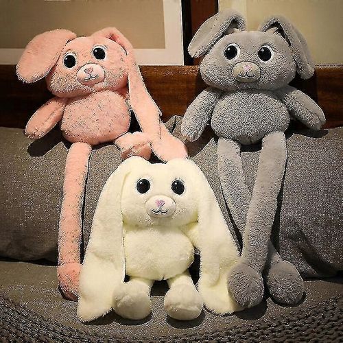 Adorable Dessin Animé Longue Oreille Lapin Peluche Poupée Peluche Peluche Oreiller Réglable