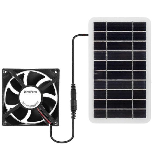 Ventilateur alimenté par panneau solaire | Mini ventilateur 30w ventilateur d¿extraction | Équipement de ventilation extérieure Compatible Greenhouse Motorhome House Chicken-g