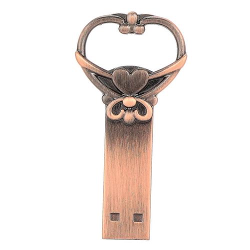 Clé USB Portable Rétro En Forme De Coeur Découvert 2.0 USB Thumb Memory Stick compatible avec Incompatible avec le stockage Incompatible (128 Go)-YM