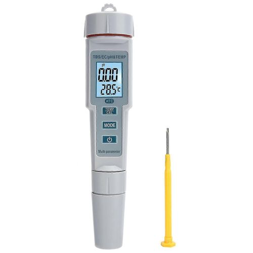Testeur de qualité de l¿eau 4 en 1 Compteur de salinité numérique portable de température PH / EC / TDS-YM