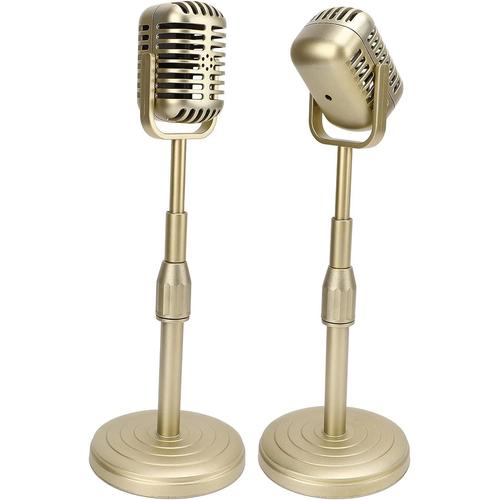 Accessoires de Microphone rétro avec support, accessoire de Microphone  Vintage, modèle Antique pour jeu de rôle de fête, décorations de Table sur
