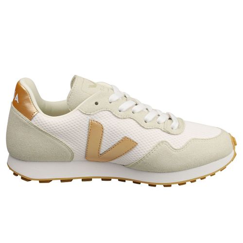 Veja Baskets Sdu Rec Femme - Chaussures Décontractées En Textile Blanc Or - 36