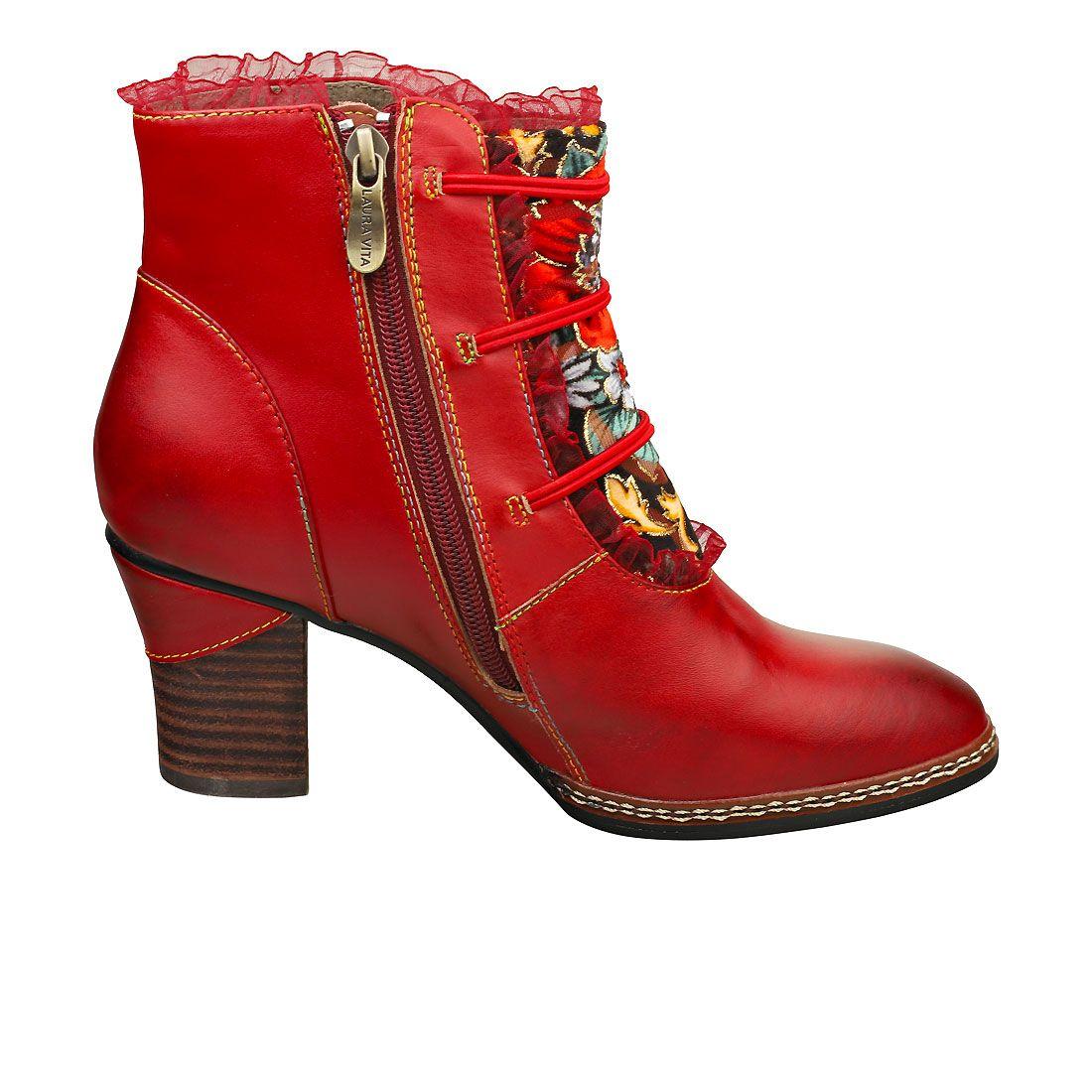 Bottines laura vita discount rouge