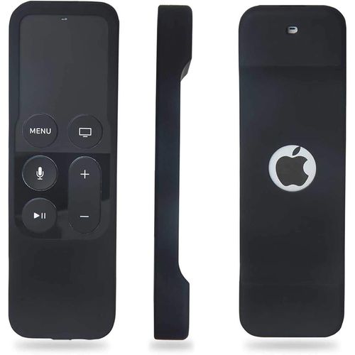 Coque En Silicone De Protection À Télécommande Fine Compatible Pour Apple Tv 4Ème Génération (Noir)