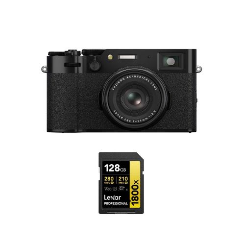 FUJIFILM X100VI 40.2 mpix Noir + Lexar 128 Go 1800x UHS-II