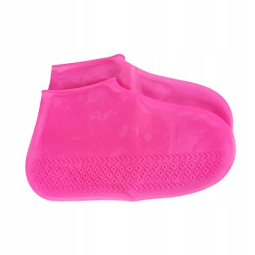 Couvre-Chaussures Imperméables En Silicone, Caoutchouc Souple, Bottes De Pluie Pour Sports De Plein Air, Rouge, Taille M