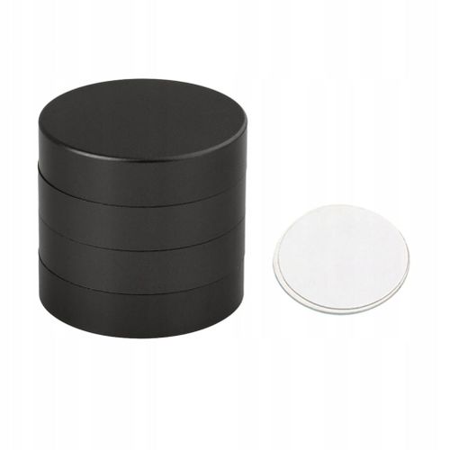 Porte-Craie De Billard, Alliage D'aluminium, Rond, Quatre Sections, Noir