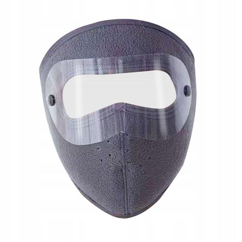 Masque D'hiver Épais Pour Le Ski En Plein Air, Gris Foncé