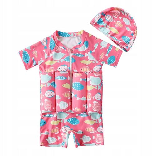 Maillot De Bain Flottant Pour Bébé, Mignon, En Polyester, Taille 90, Rose