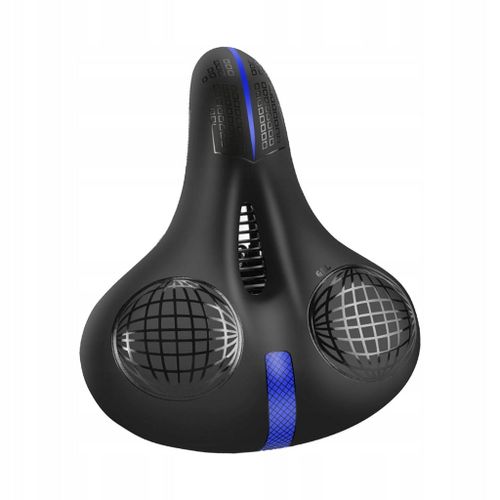 Selle De Vélo Rembourrée Pour Hommes Et Femmes, Noire Et Bleue