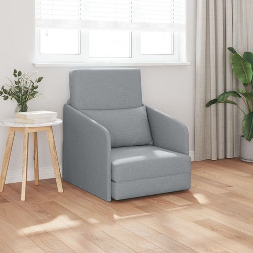 Vidaxl Canapé-Lit 2-En-1 Gris Clair 65x80x83 Cm Tissu