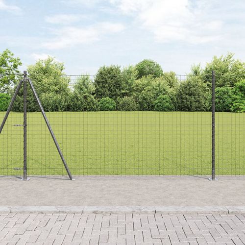 vidaXL Ensemble de poteaux de clôture Lot de 26 Gris Béton