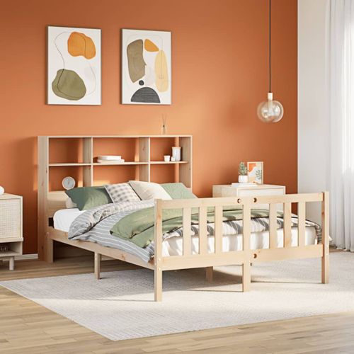 Vidaxl Lit Bibliothèque Sans Matelas 120x200 Cm Bois De Pin Massif