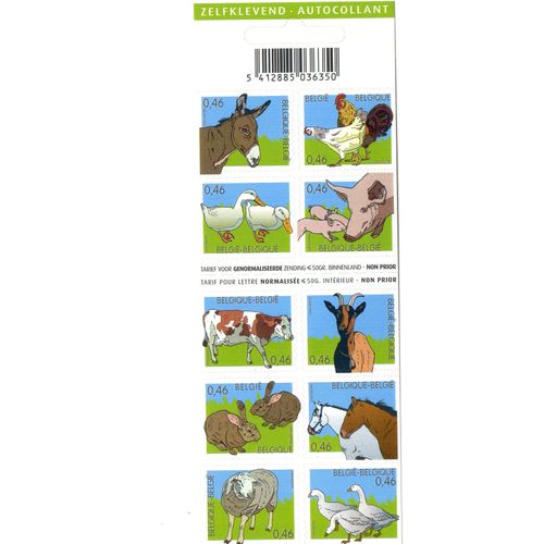 Belgique Timbres Animaux De La Ferme 2006