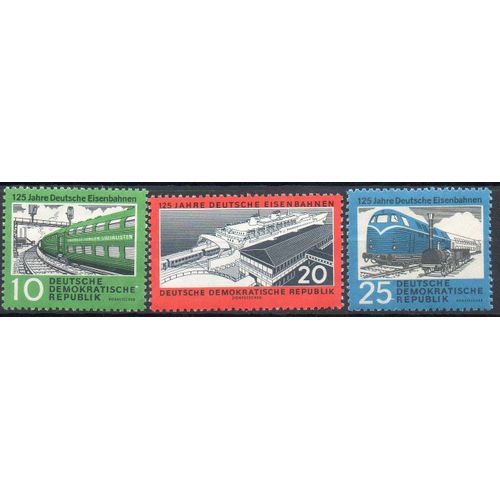 Allemagne De L' Est Timbres Chemins De Fer 1960