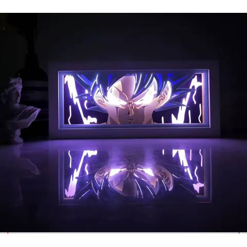 Dragon ball - lumière découpée en papier, série anime, veilleuse pour chambre à coucher, télécommande, boîte à lumière colorée, lumière d'ambiance