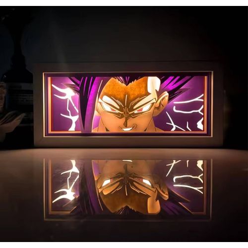Dragon ball - lumière découpée en papier, série anime, veilleuse pour chambre à coucher, télécommande, boîte à lumière colorée, lumière d'ambiance