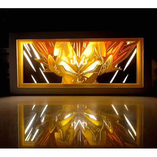 Dragon ball - lumière découpée en papier, série anime, veilleuse pour chambre à coucher, télécommande, boîte à lumière colorée, lumière d'ambiance