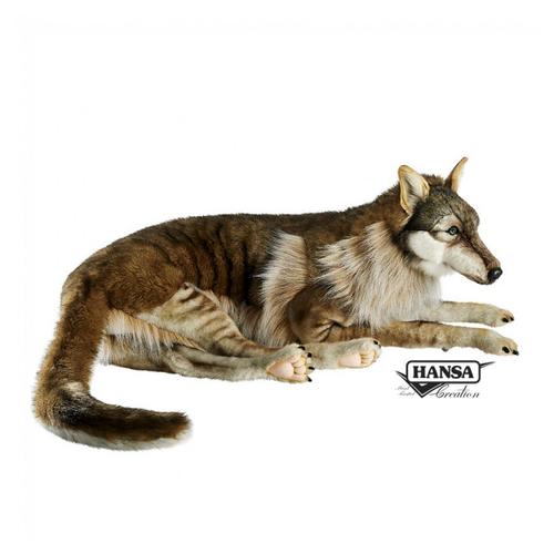 Hansa Peluche Geante Loup Couché 125cml