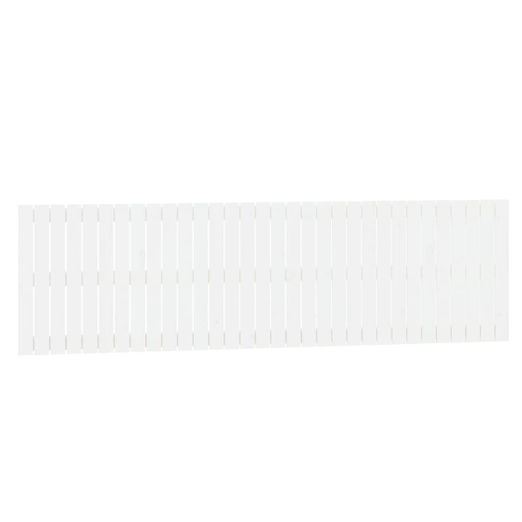 Tête De Lit Accessoire Couchage Chambre À Coucher Meuble Murale 204 X 3 X 60 Cm Bois Massif Blanc Tdl0202696