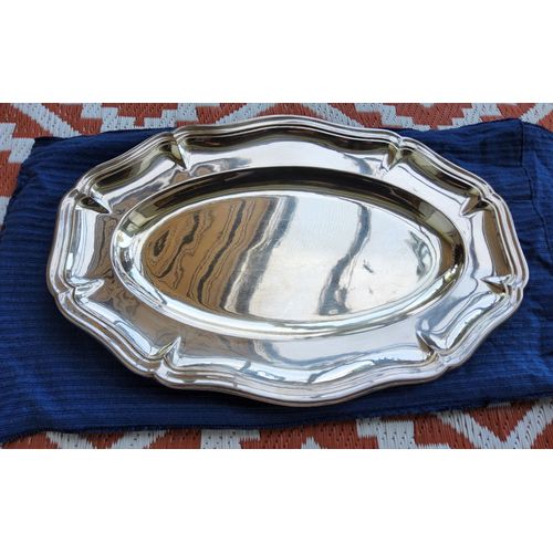Plat De Service Ercuis Argenté