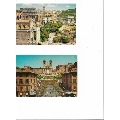 7 Cartes Postales Modernes Circulées Italie Rome